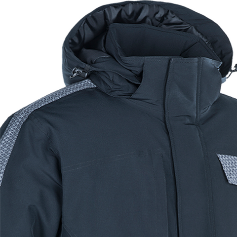 OEM Custom High Quality Wholesales Plus Size Polyester Softshell Windproof Stand Collar Thick Puffer Mens Designer Work Jacket