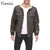 OEM High Quality Outdoor Windproof Heavyweight Warm Zip Up Turn-down Collar Faux Leather Bomber Men' Jackets