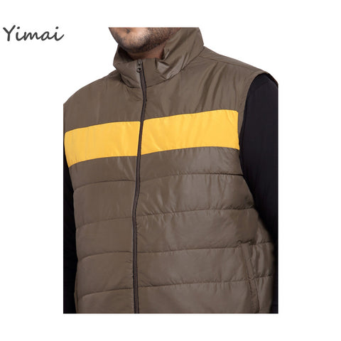 Men's Puffer Quilted Vests & Waistcoats Bubble Warm Men Custom LOGO Sleeveless Heated Vest Jackets for Winter