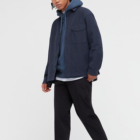 Custom Winter Men's Jacket OEM Loose Fitted Over Sized Casual Coats Turn-Down Collar Cotton Canvas Jackets