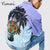 Custom wholesale cotton long sleeve print motorcycle loose fit back embroidered denim men's jacket
