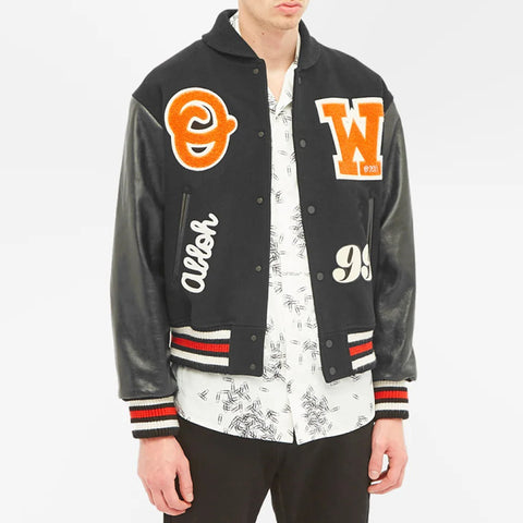 Custom 2022 Winter Man's Coats Leather Sleeve Letters Varsity Jackets Baseball Sports Chenille Embroidery Bomber Jackets