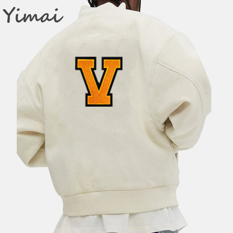 OEM New Trending Custom LOGO Street Wear Patches Outdoor Baseball Jacket Plus Size Leather Varsity Jacket For Men