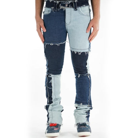 High Quality Wholesale Stylish Designers Custom Mens Ripped Destroyed Demin Patchwork Skinny Slim Jeans