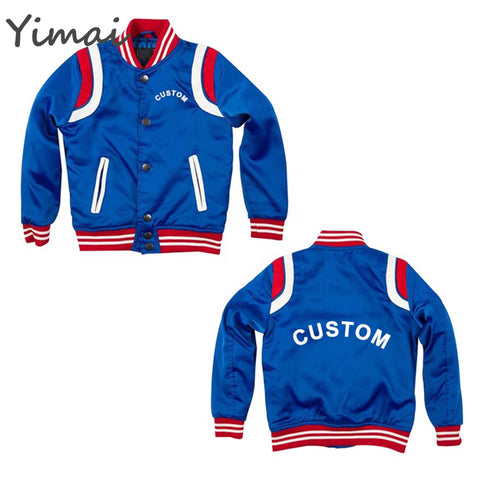 OEM wholesale fashion outdoor silk satin unisex jacket custom baseball plus size designers varsity jackets for men