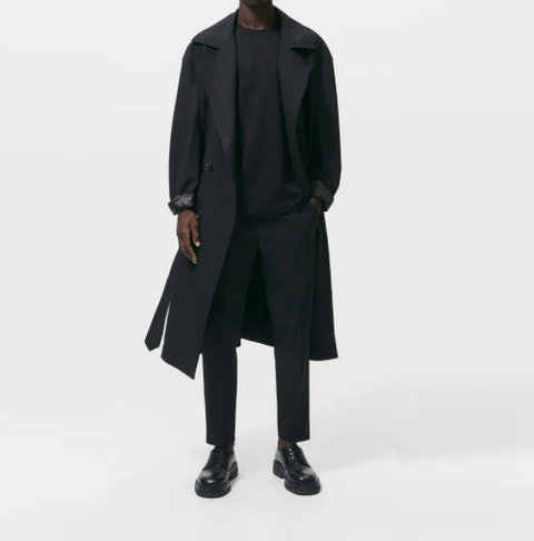 OEM China Factory Custom 100% Cotton Oversized Trench Coat Autumn Coat for Men