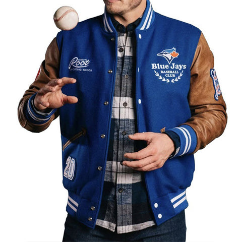 Custom Young Men 2022 Winter Coats Leather Sleeves Bomber Baseball Varsity Jackets Chenille Embroidery Jackets &Coats