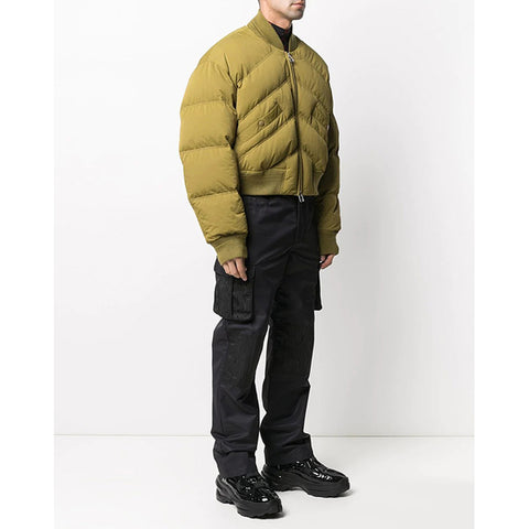 OEM custom high quality oversize winter bomber puffer men plus size jackets men goose down padded cropped gentlemen jacket