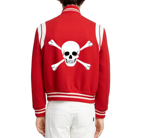 Fashion custom bomber jacket men's red casual high quality stretch wool Baseball wholesale jackets