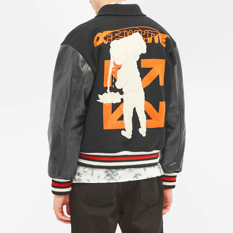 Custom 2022 Winter Coats Leather Sleeve Young Men Chenille Embroidery Varsity Jackets