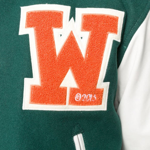 Custom 2022 Winter Coats Leather Sleeve Young Men Chenille Embroidery Varsity Jackets