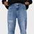 New arrival custom design 100% cotton printing mens loose fit denim pants button fly laser print men designer jeans