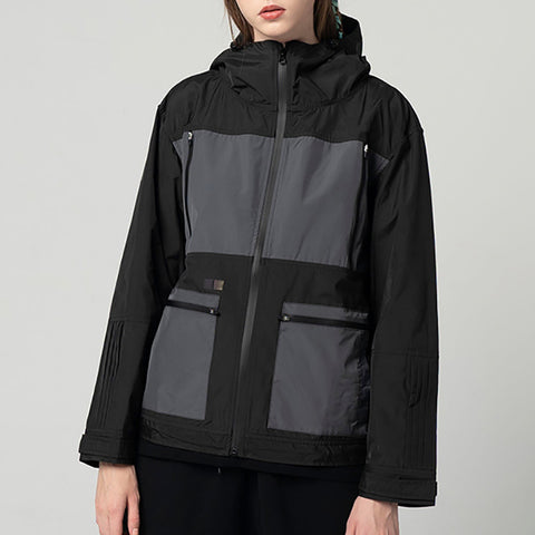 OEM custom high quality streetwear zip up loose nylon color blocked windbreaker softshell men designer jacket