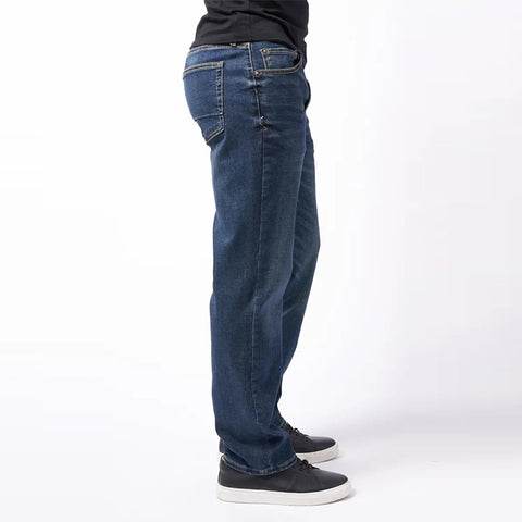 Chinese Custom Factory Man's New Style Jeans Casual Slim Straight Pants Long Trousers Dark Blue Men Denim Jean