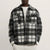 Custom 2022 Men's Street Wear Outfit Cold Winter High Quality London Stylish Plaid Flannel Jackets Oversized Wool Shirt Jackets