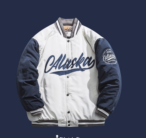 OEM Wholesale custom logo high quality puffer winter sports casual sweat men baseball jackets