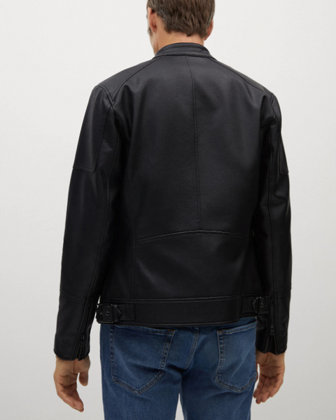 OEM Custom Spring Autumn Winter Fashion Coats men's jackets windproof Long Sleeves Solid jacket Biker Motorcycle Leather Jacket