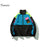 Custom Hip Hop Streetwear Zip Up Retro Mens Color Block Patchwork Nylon Printed Logo Windbreaker Jacket