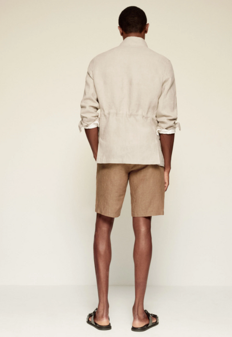 OEM Wholesale customized logo 100% linen saharan jacket cotton mens fashion work jackets