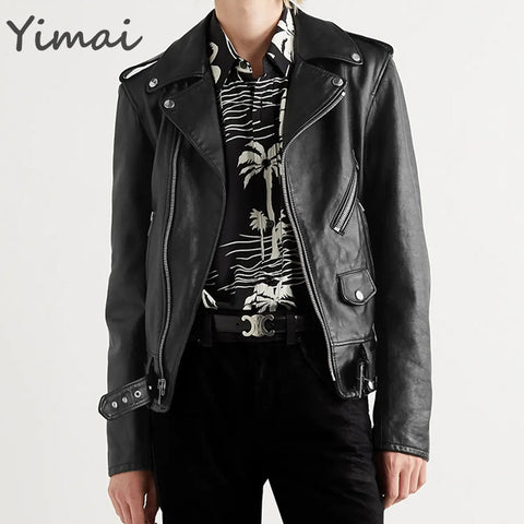 OEM high quality hot sale casual outdoor slim fit stylish pu biker black custom motorcycle leather jacket for men