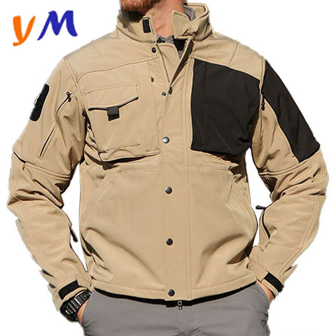 OEM Custom Logo Wholesales New Fashion Waterproof Sports Shooting Outdoor Wind Breaker Softshell Work Men's Jackets