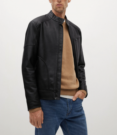 OEM Custom Spring Autumn Winter Fashion Coats men's jackets windproof Long Sleeves Solid jacket Biker Motorcycle Leather Jacket