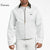 Wholesale Clothing Mens Designer Jacket White Cotton Front Zip Big Print Painter's Flannel Lined Denim Jacket