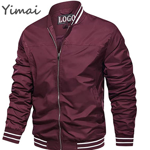 OEM New Arrival Lightweight Windbreaker Spring Fall Full Zip Active Coat Outwear Men's Bomber Jackets