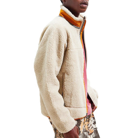 OEM Designer Fashion Slim Fit Men's Jackets&coats Causal Outdoor Men's Winter Classic Sherpa Fleece Jacket