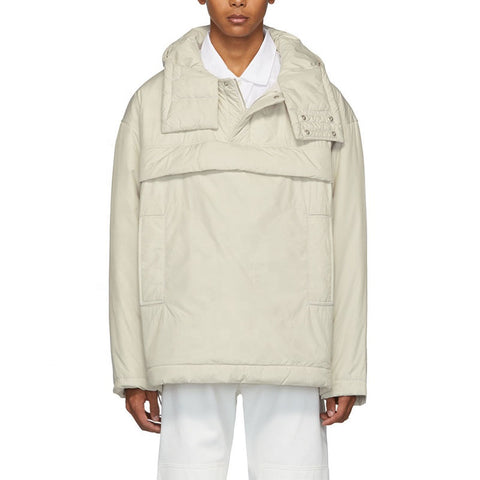 White Color Press-Stud Fastening Winter Clothing Collection for Men High Quality Customized Brand Puffer Jacket