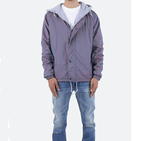 OEM Custom Men Street Coats Snap Closure Oversized Relaxed Fitted Hooded Coats Soft Washed Twill Jackets Men