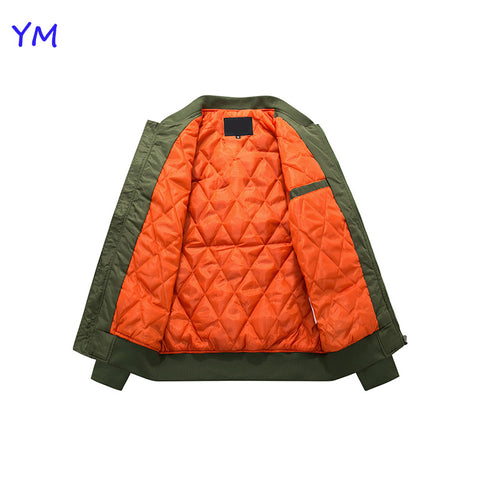 OEM/ODM Wholesale High Quality Winter Coats Custom Mens Bomber Jacket Logo Print Warm Quilted Varsity Jacket