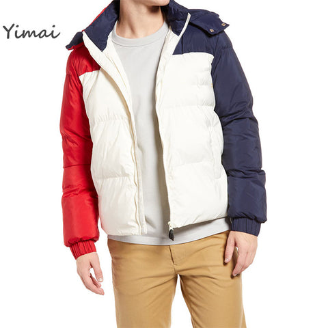Wholesale Windproof Waterproof Customize Logo Detachable Hooded Warm Coat Men's Puffer Down Jacket