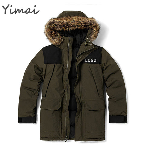 Custom High Quality Winter Autumn Fashion Men Office Warm Waterproof Cotton Homme Padded Puffer Hooded Down Jacket Wear For Men