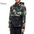 Wholesale Mens Custom Pullover Camo Printing Windbreaker Hooded Jacket 100% Polyester Two Tone Jackets