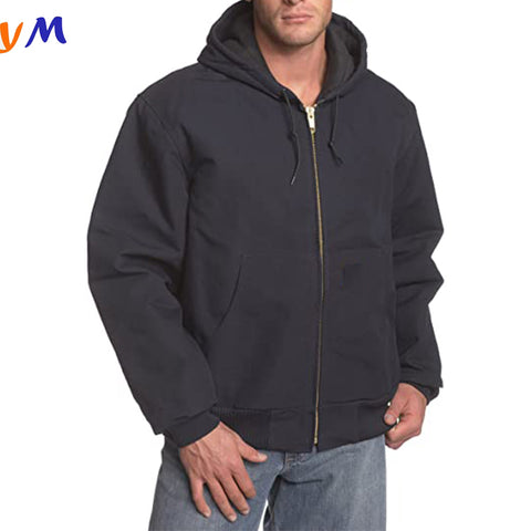 OEM High Quality Loose Fit Firm Duck Insulated Flannel-Lined Active Winter Coat Windproof Casual Softshell Men Jacket