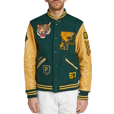 Custom 2022 Winter Men Chenille Embroidery Jackets PU Leather Sleeve Baseball Man Patches Varsity Jackets &Coats