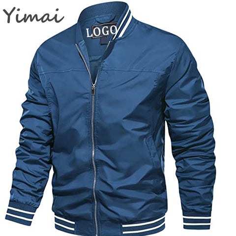 OEM New Arrival Lightweight Windbreaker Spring Fall Full Zip Active Coat Outwear Men's Bomber Jackets