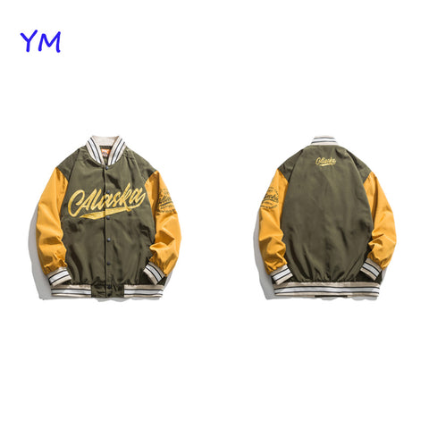 Custom 2022 Hot Sell Men Embroidery Casual Bomber Jacket Cool Motorcycle Varsity Jackets Men