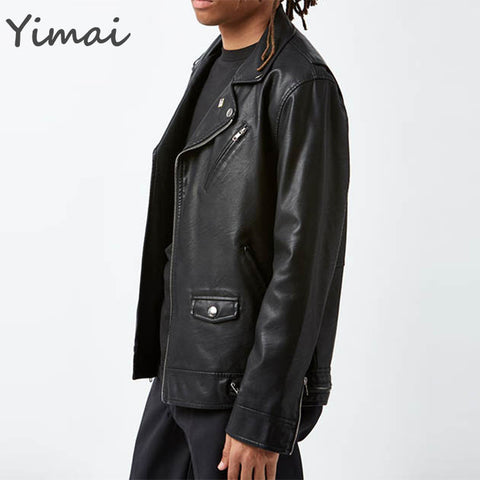 OEM custom wholesale waterproof PU moto faux leather multi pocket asymmetrical multi zip man motorcycle men jacket