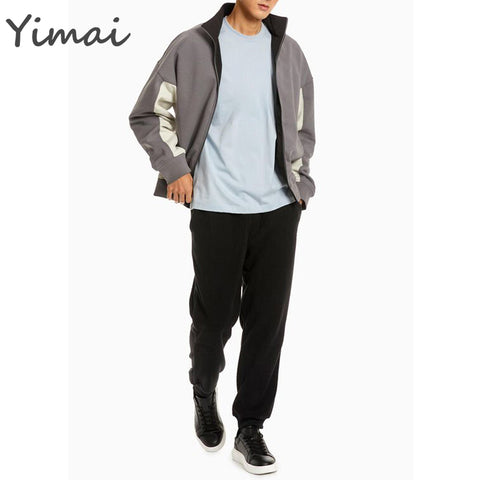 custom new trending casual soft zip up stand collar utility reversible mens designer jacket