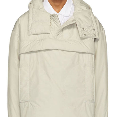 White Color Press-Stud Fastening Winter Clothing Collection for Men High Quality Customized Brand Puffer Jacket