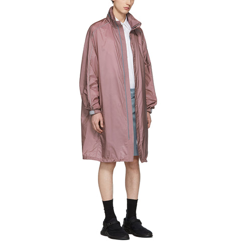 Extreme Thin Zipper Up Long Sleeves Hooded Soft and Comfortable Spring Seasonal Pink Trench Coat Windbreaker Jackets Men