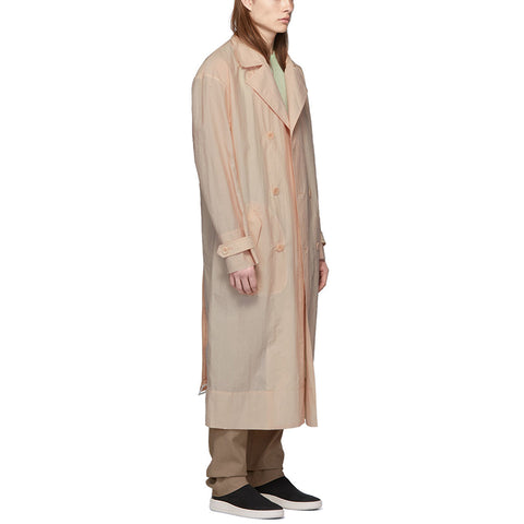 Extreme Thin Zipper Up Long Sleeves Hooded Soft and Comfortable Spring Seasonal Pink Trench Coat Windbreaker Jackets Men