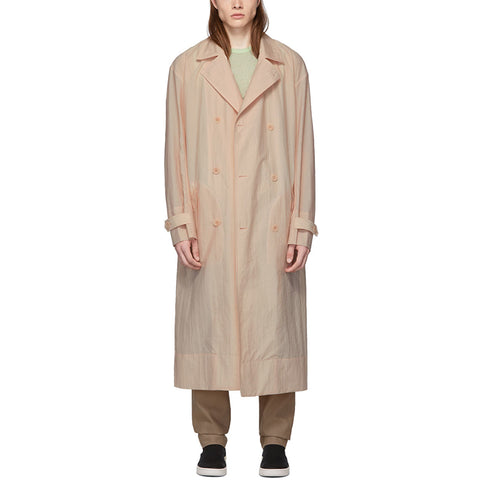 Extreme Thin Zipper Up Long Sleeves Hooded Soft and Comfortable Spring Seasonal Pink Trench Coat Windbreaker Jackets Men