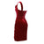 OEM Deep Half Sleeve Red Elegant Sexy Party Bodycon Women's Velvet Draped Dress