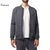 Wholesale Men Custom Dark Gray Cotton Jacket For Winter Mens Welt Pockets Quilted Bomber Jackets