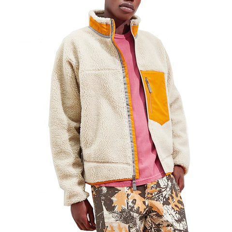 OEM Designer Fashion Slim Fit Men's Jackets&coats Causal Outdoor Men's Winter Classic Sherpa Fleece Jacket