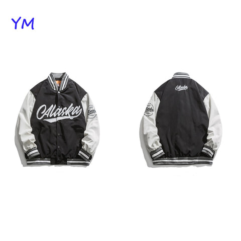 Custom 2022 Hot Sell Men Embroidery Casual Bomber Jacket Cool Motorcycle Varsity Jackets Men