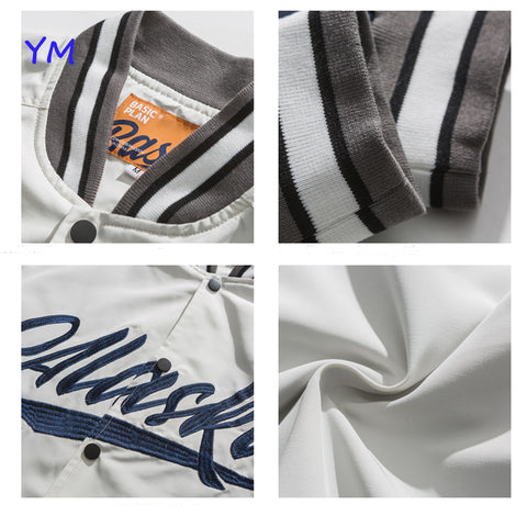 Custom 2022 Hot Sell Men Embroidery Casual Bomber Jacket Cool Motorcycle Varsity Jackets Men